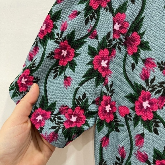 Lularoe Amelia Cap Sleeve Floral Dress Pleated 2XL - Picture 6 of 7